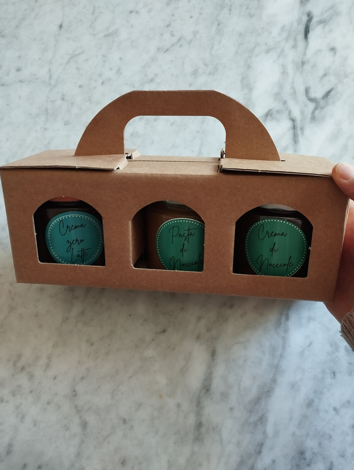 Cofanetto regalo 3 vasetti - crema, pasta e crema zero latte
